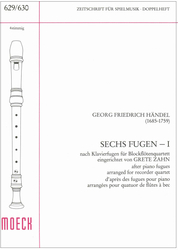 Händel Georg Friedrich  Sechs Fugen, Heft I