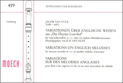 Eyck Jacob van  Variationen über englische Weisen aus "Der Fluyten Lust-hof"