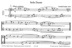 Cooke Arnold Sechs Duette