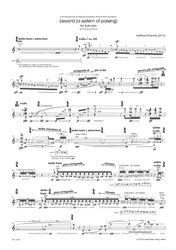 Pintscher, Matthias beyond (a system of passing) for flute solo