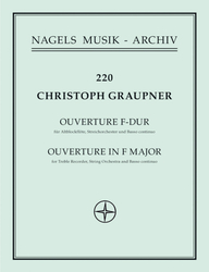 Graupner, Christoph Ouvertüre für Altblockflöte, Streicher und Basso continuo F-Dur