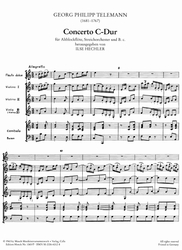 Telemann Georg Philipp  Concerto C-Dur für Altblockflöte, Streichorchester und B.c. (TWV 51:C1)