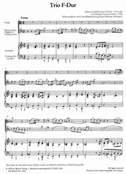 Graun Carl Heinrich  Trio F-Dur