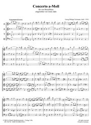 Telemann Georg Philipp  Concerto a-Moll (TWV 52:a2)