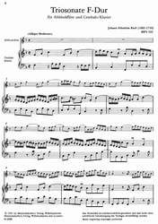 Johann Sebastian Bach Triosonate F-Dur