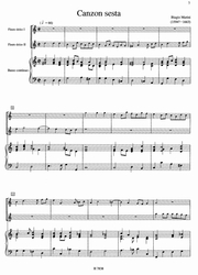 Marini Biagio Sonata e due canzoni (per due flauti dolci e basso continuo)
