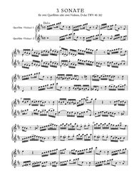 Telemann Georg Philipp Sechs Sonaten für zwei Querflöten oder zwei Violinen op. 2 TWV 40:101, 102, 104