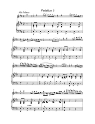 Silcher Friedrich Variationen über "Nel cor piu non mi sento" für Flöte und Klavier