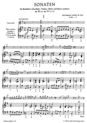Loeillet, Jean Baptiste (de Gant) Neun Sonaten für Altblockflöte und Basso continuo, Heft 3