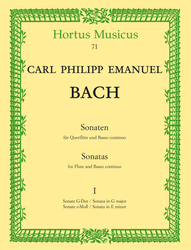 Bach Carl Philipp Emanuel Sonaten für Flöte und Basso continuo Heft 1