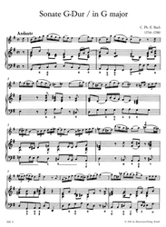 Bach Carl Philipp Emanuel Sonaten für Flöte und Basso continuo Heft 1