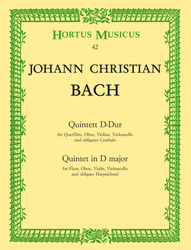 Bach Johann Christian Quintett für Querflöte, Oboe, Violine, Violoncello und obligates Cembalo D-Dur