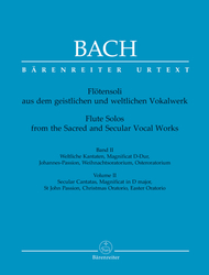 Bach Johann Sebastian Flötensoli aus dem geistlichen und weltlichen Vokalwerk  Band 2