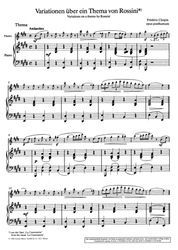 Frédéric Chopin Variationen über ein Thema von Rossini E-Dur