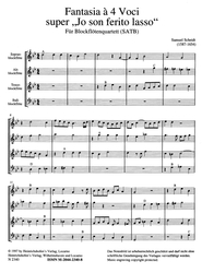 Samuel Scheidt Fantasia à 4 Voci super "Jo son ferito lasso"