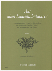 Aus alten Lautentabulaturen, Band 1
