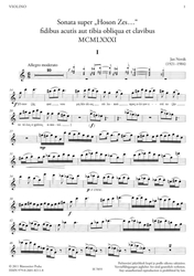Novák Jan Sonata super Hoson zes . . . fidibus acutis aut tibia obliqua et clavibus MCMLXXXI