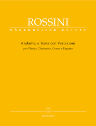 Rossini Gioachino Andante, e Tema con Variazioni per Flauto, Clarinetto, Corno e Fagotto