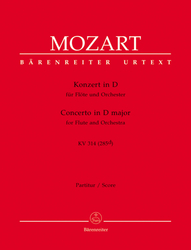 Mozart, Wolfgang Amadeus Konzert für Flöte und Orchester D-Dur KV 314 (285d)