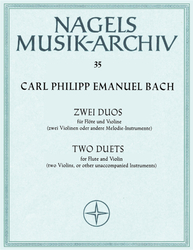 Bach Carl Philipp Emanuel Zwei Duos aus "Musikalisches Vielerley" Wq 140, 142