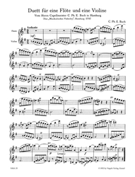 Bach Carl Philipp Emanuel Zwei Duos aus "Musikalisches Vielerley" Wq 140, 142
