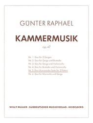 Raphael, Günter Duo "Kanonische Suite" für zwei Flöten Nr. 5 op. 47