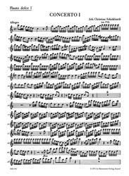 Schickhardt J. Christian Sechs Konzerte für 4 Altblockflöten und Basso continuo Heft 1