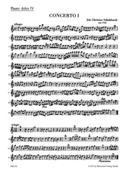 Schickhardt J. Christian Sechs Konzerte für 4 Altblockflöten und Basso continuo Heft 1, Part - 4. Alt-Blockflöte