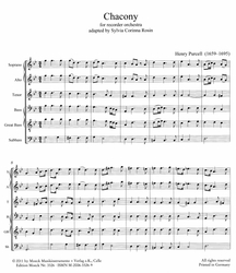 Purcell, Henry CHACONY