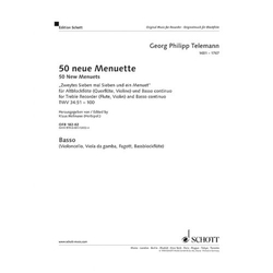 Telemann Georg Philipp 50 neue Menuette