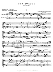 Bach, Wilhelm Friedemann Six Duets: Volume I