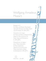 Mozart Wolfgang Amadeus Konzert für Flöte und Klavier (Cembalo) C-Dur