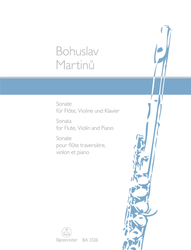 Martinů Bohuslav Sonate für Flöte, Violine und Klavier