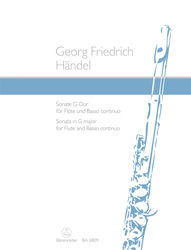 Händel Georg Friedrich Sonate für Flöte und Basso continuo G-Dur