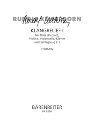 Kelterborn Rudolf Klangrelief I für Flöte (Piccolo), Violine, Violoncello, Klavier und Schlagzeug (1)