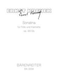 Krenek Ernst Sonatina für zwei Instrumente op. 92/2b