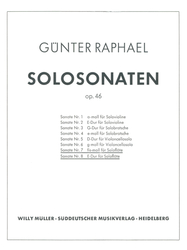Raphael Günter Zwei Solosonaten (1946) fis-Moll, E-Dur op. 46,7/46,8