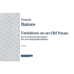 Francis Baines Variations on an old Pavan