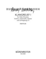 Kelterborn, Rudolf Klangrelief I für Flöte (Piccolo), Violine, Violoncello, Klavier und Schlagzeug (1)
