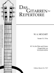 Mozart Wolfgang Amadeus Sonate V, C-Dur, KV 14, eingerichtet von Volker Höh