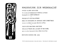 Rodemann Albert (Hg.)  Hausmusik zur Weihnacht. Sätze alter Meister