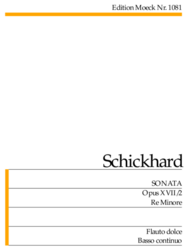 Schickhardt Johann Christian  Sonate d-Moll, op 17, 2