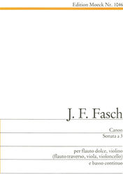 Fasch Johann Friedrich  Canon. Sonata à 3