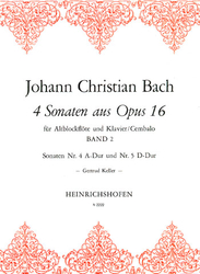 Johann Christian Bach 4 Sonaten aus Opus 16, Band 2