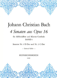 Johann Christian Bach 4 Sonaten aus Opus 16, Band 1