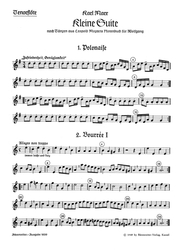 Marx, Karl Kleine Suite nach Tänzen aus Leopold Mozarts Notenbuch für Wolfgang