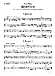 Marx, Karl Kleine Suite nach Tänzen aus Leopold Mozarts Notenbuch für Wolfgang