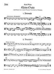 Marx, Karl Kleine Suite nach Tänzen aus Leopold Mozarts Notenbuch für Wolfgang
