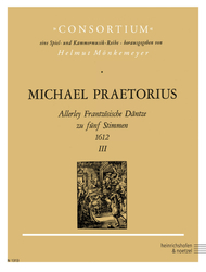 Michael Praetorius Allerley Frantzösische Däntze zu fünf Stimmen 1612, Band 3