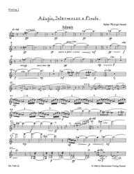 Hamel, Peter Michael Adagio, Intermezzo und Finale für Flöte, Klarinette, Harfe und Streichquartett